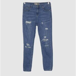 Topshop Moto Destroyed Skinny Jeans 28